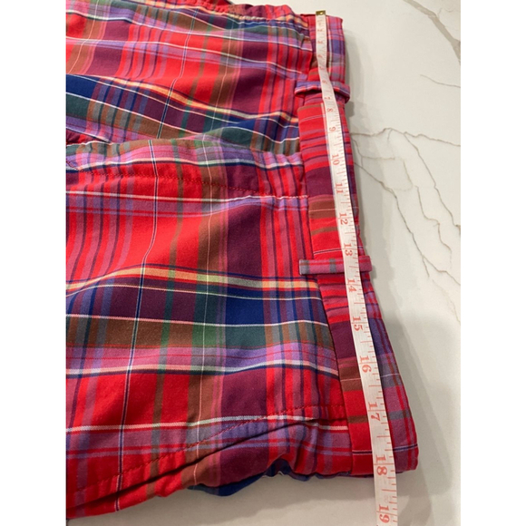 RLX Ralph Lauren Plaid Madras Colourful Preppy Golf Shorts Mens 36 Red Blue - Picture 11 of 14